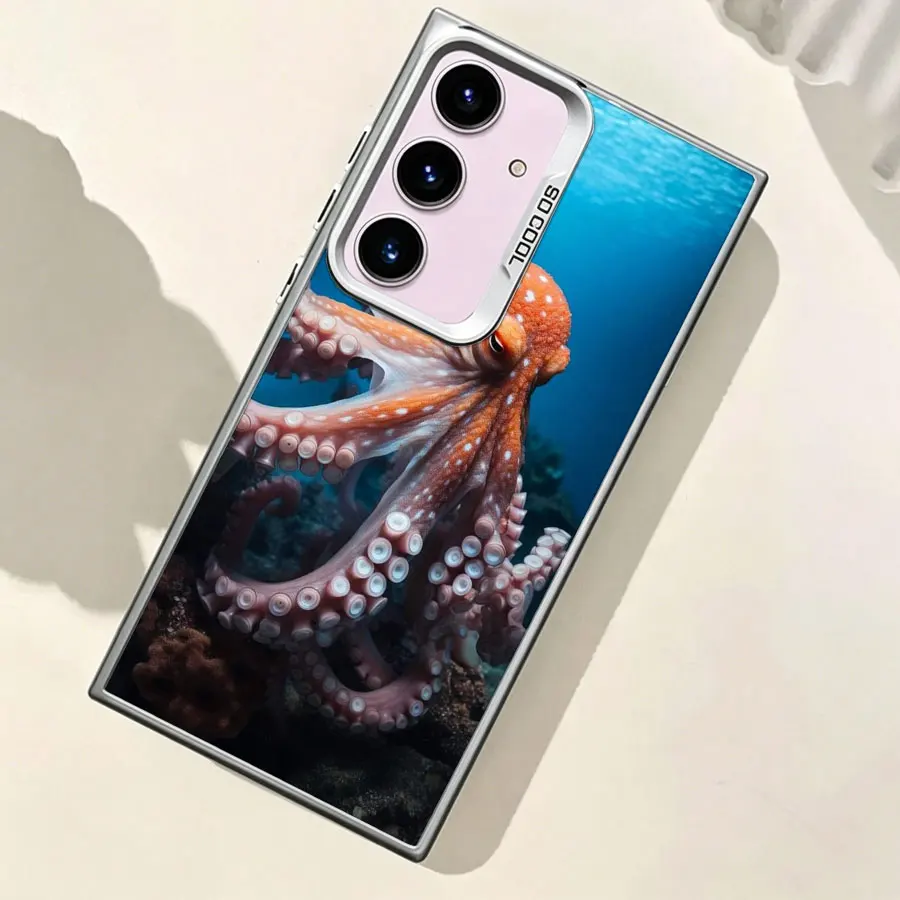 Фото Чехол для телефона Samsung Galaxy A12 A13 A14 A22 A23 A24 A32 A33 A34 A54 A53 A52S A02S A03S Core A04E A04S A7 с изображением большого осьминога №4