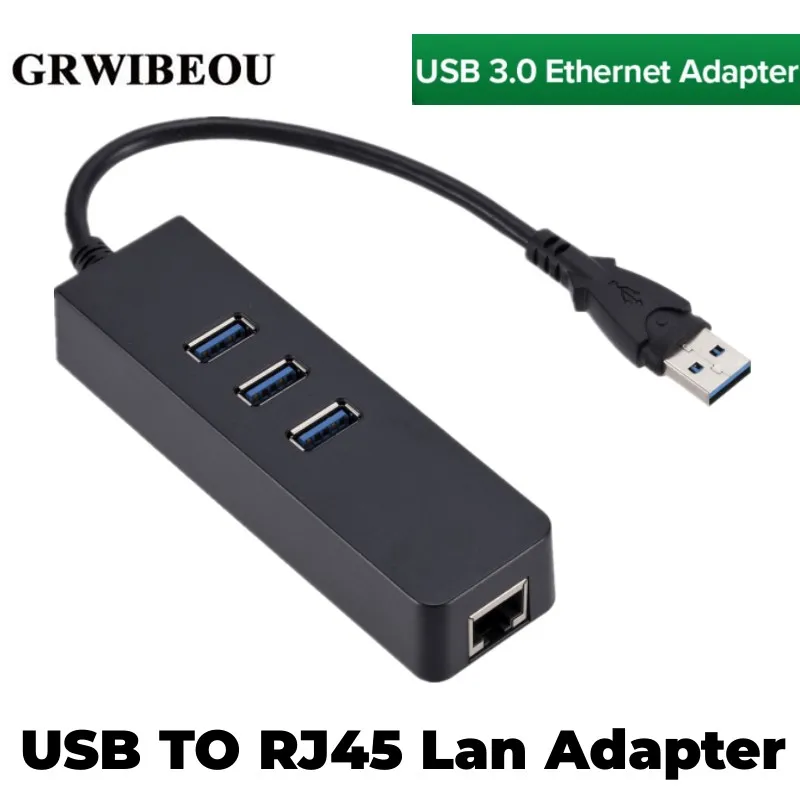 Adattatore da USB 3.0 a USB Rj45 Lan Ethernet scheda di rete a RJ45 Lan adattatore Ethernet per Windows 10 Macbook Xiaomi Mi PC