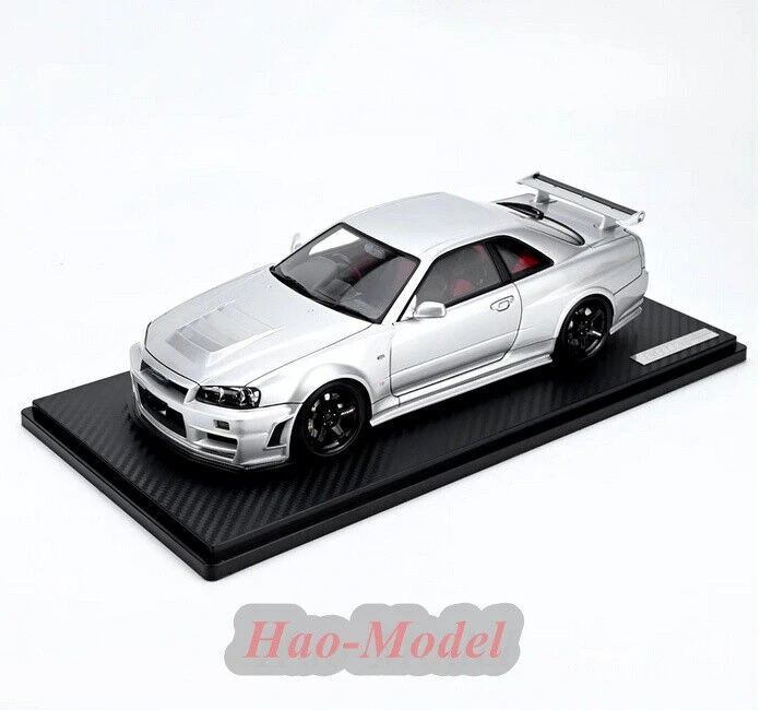 Литой автомобиль из смолы IG 1:18 для Nissan R34 GTR Z имитация игрушек мальчиков подарки