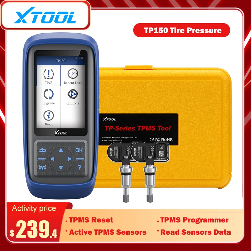 Система контроля давления в шинах XTOOL TP150 OBD2 TPMS диагностический сканер программа