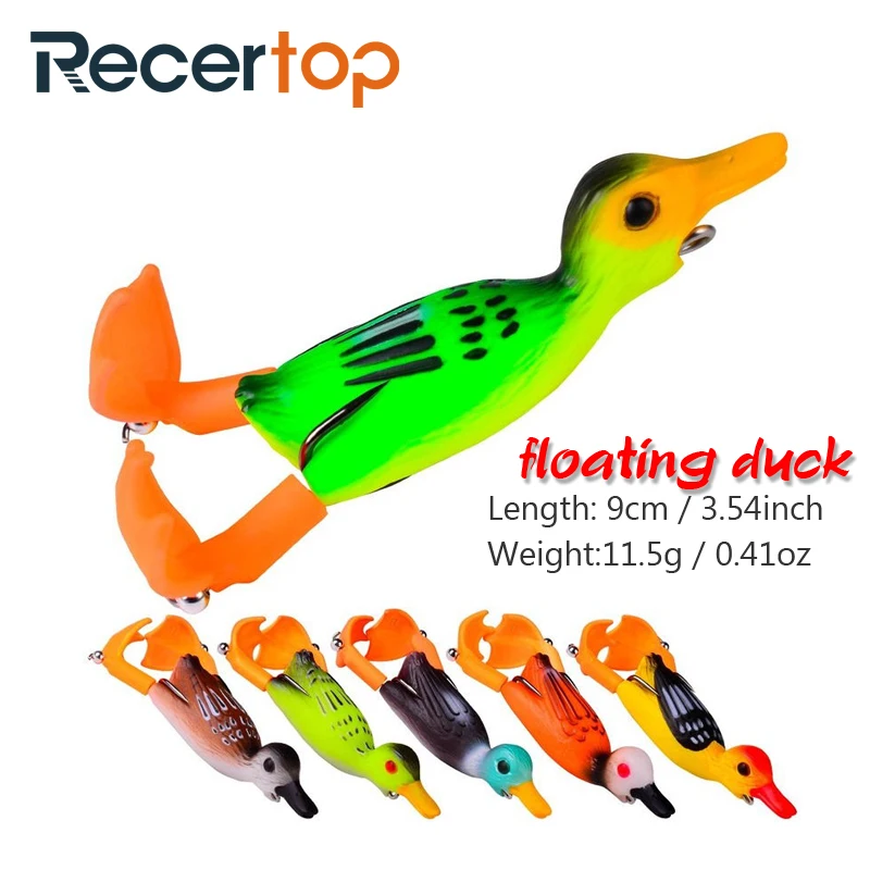 

1 шт. приманка, пропеллер, плавники, утка 11,5 г/9 см, плавающая вода, вращающийся на 360 ° трактор, Высококачественная силиконовая искусственная ...