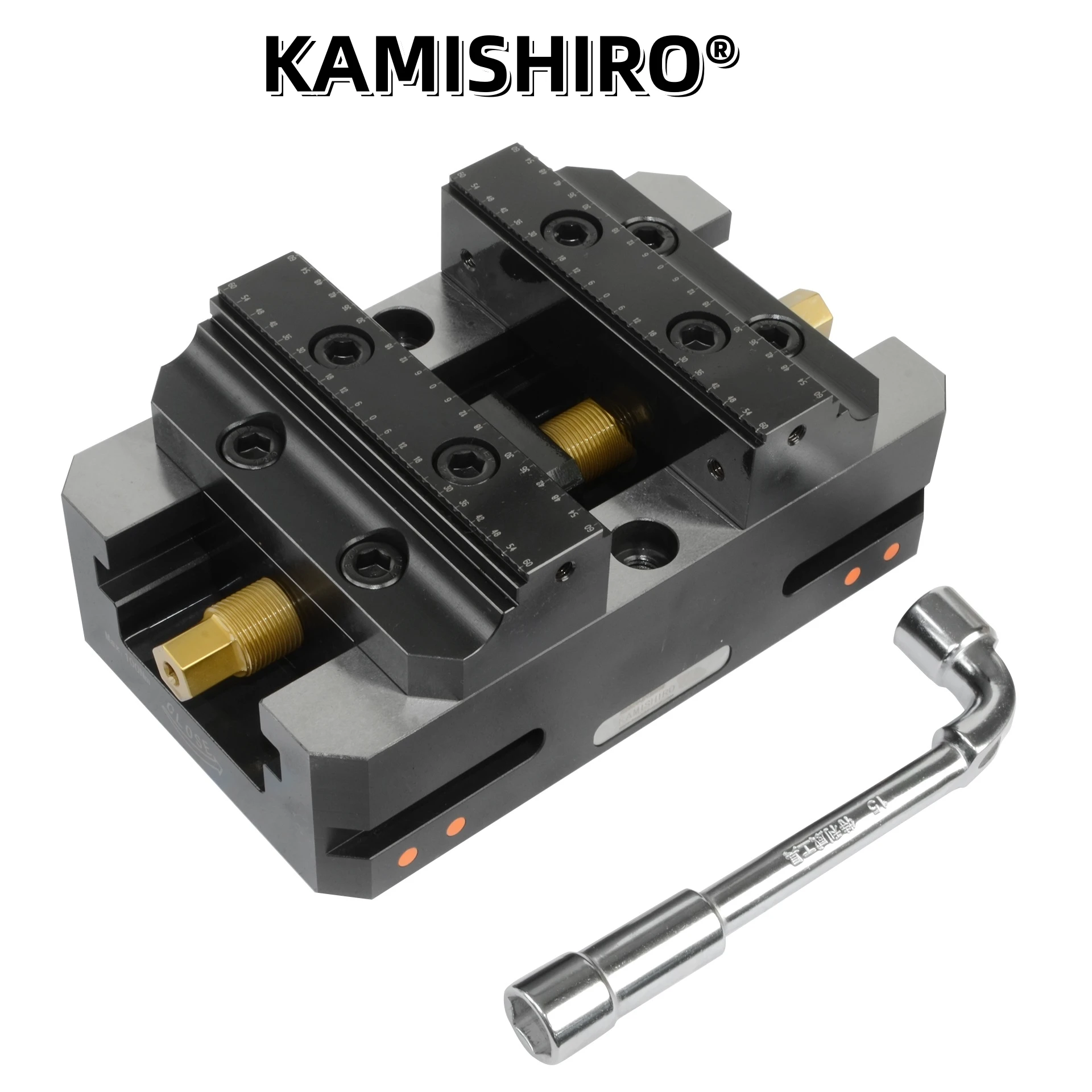Фото 8-дюймовые тиски Kamishiro 5thaxis, инструменты с ЧПУ, 125 мм, самоцентрирующиеся тиски для фрезерного станка с ЧПУ VMC HMC, прецизионные тиски Lang, 5-осевые тиски №2
