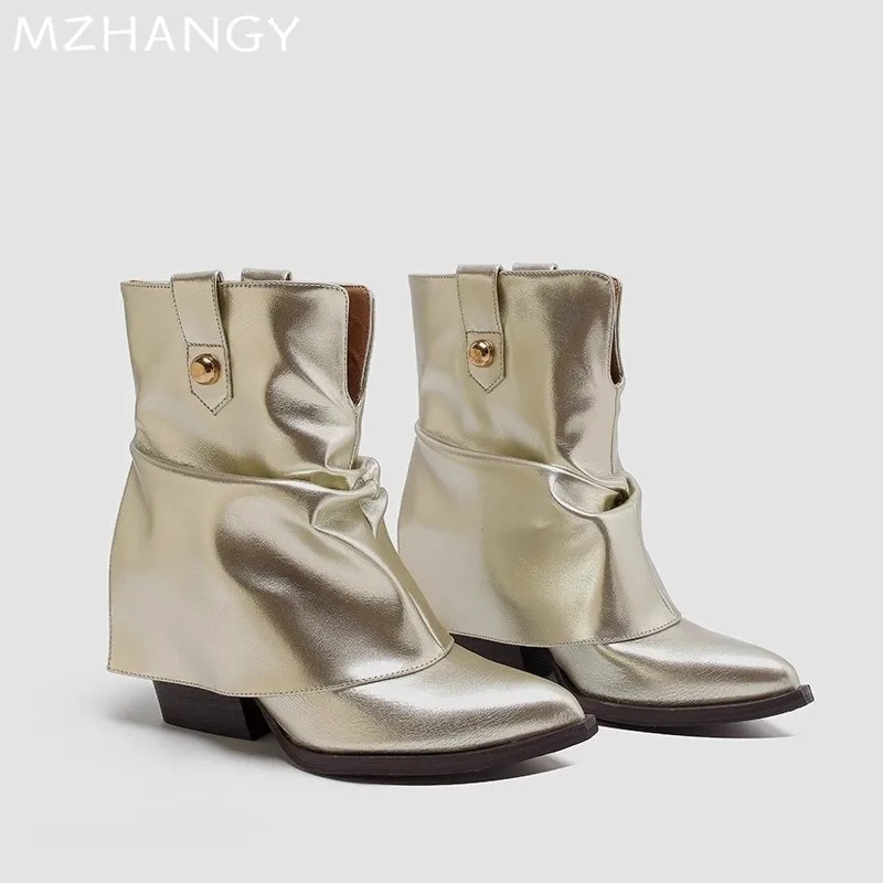 Женские кожаные ботильоны с острым носком дизайнерские модные элегантные