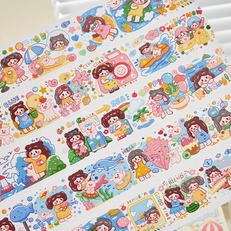 

Kawaii Girl Fat Planet Washi Tapes Decoration Hand Account DIY Scrapbooking Diary Album Journal Stationery Masking Tape