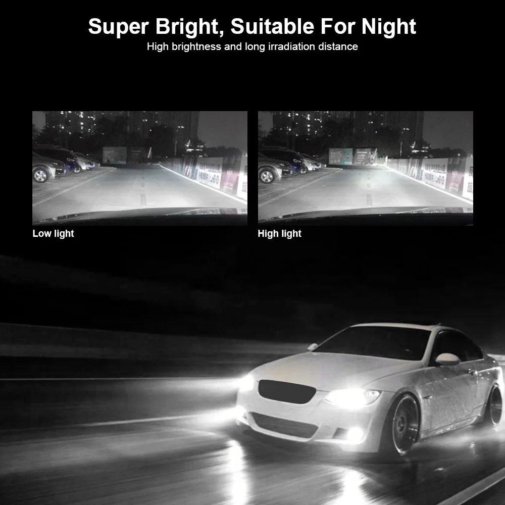 Светодиодные Автомобильные фары 9007 лм 4 шт. противотуманные 9145 6000 К белые