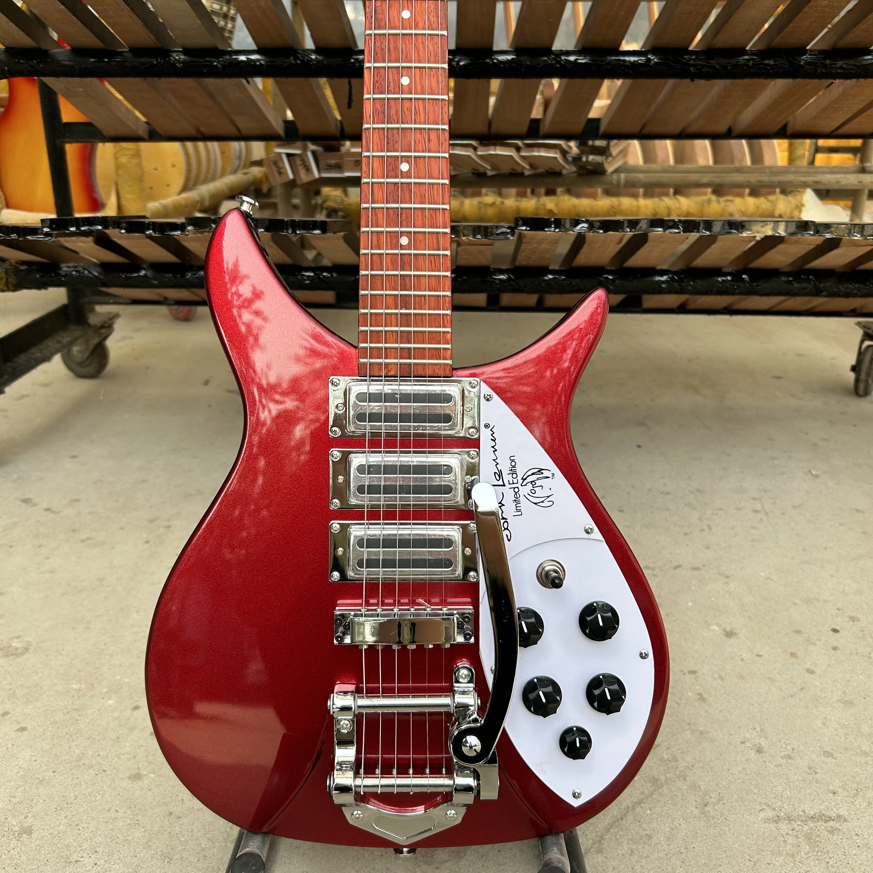 

Электрическая гитара Rickenbacker 325, система Tremolo, матовый красный цвет, корпус из красного дерева, 6-струнная гитара, бесплатная доставка