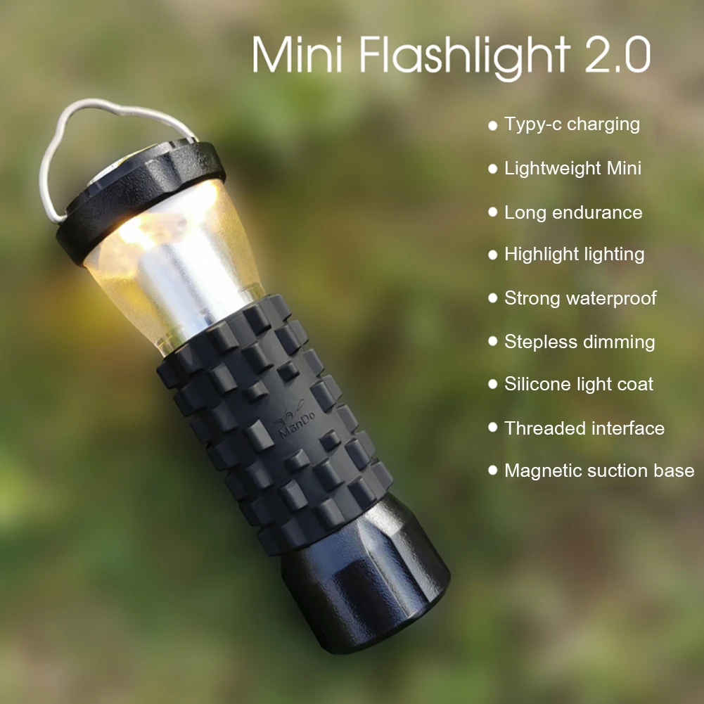 

USB Rechargeable LED Camping Atmosphere Lanterns Flashlight 3 Modes Portable Outdoor Hiking Tent Hanging Emergency Lights