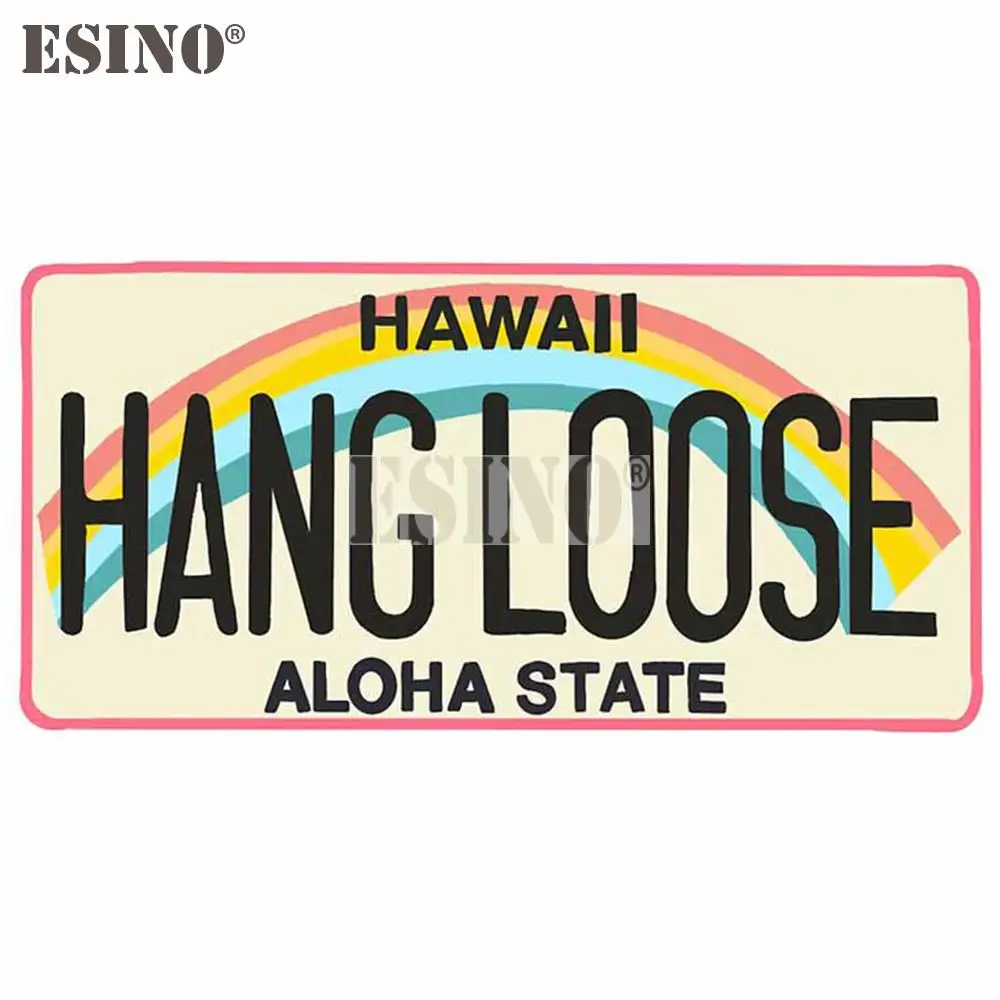 

Car Styling Creative Hawaii Hang Loose License Aloha State Trunk Decal Cartoon PVC Waterproof Car Body Sticker Pattern Vinyl
