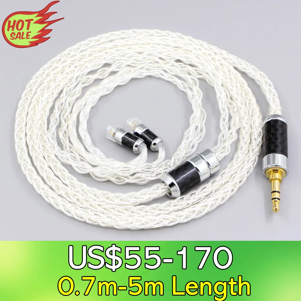 LN006347 99.99% чистого серебра XLR 3 5 мм 2 4 кабель для наушников Sennheiser IE8 IE8i IE80 IE80s