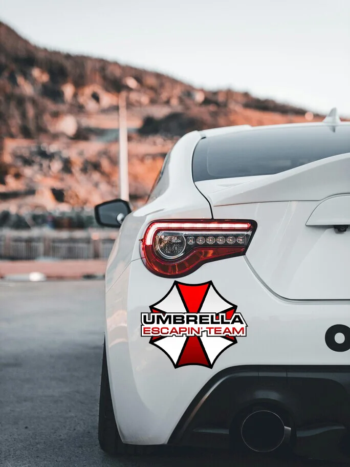 Фото Виниловая наклейка на автомобиль с логотипом Umbrella Corporation, креативная декоративная наклейка JDM Special Tactics Rescue Service №5