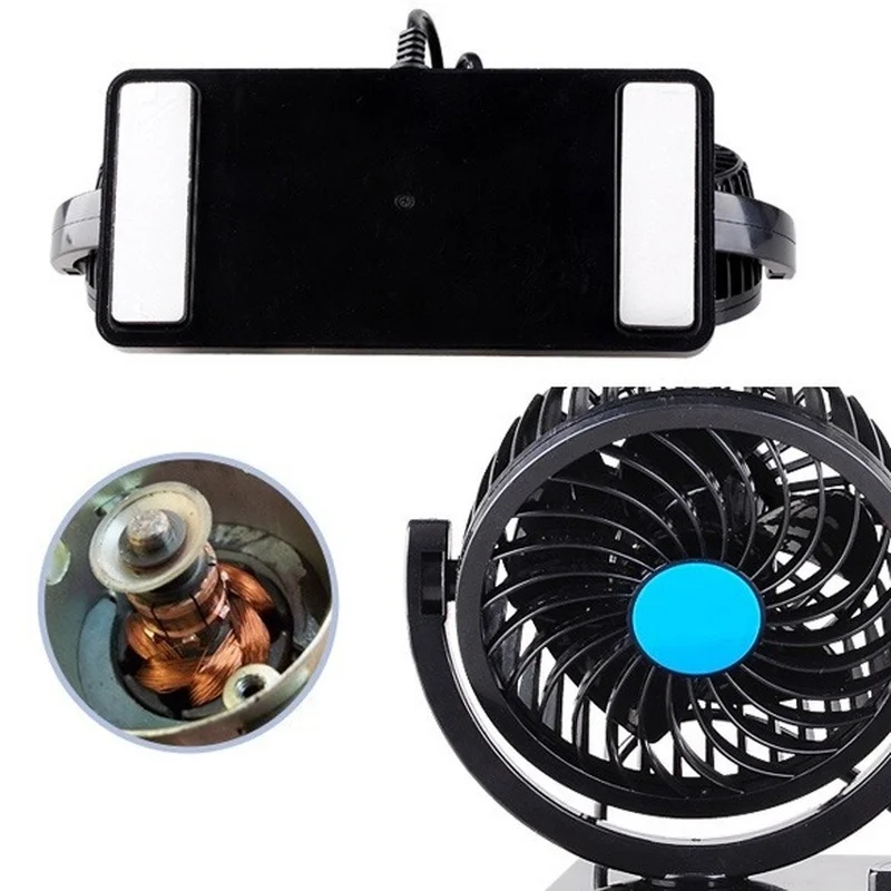 

12 В/24 В автомобильный Кондиционер 360 градусов мини Электрический автомобильный вентилятор с низким уровнем шума лето для прикуривателя/USB л...