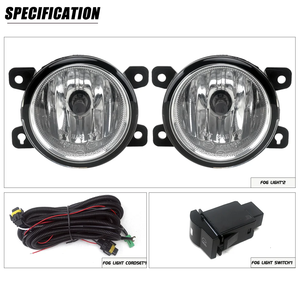 Фото Для Mazda BT-50 TF 2021-2022: Комплект передних противотуманных фар LED с проводкой, переключателем и рамкой для фар №3