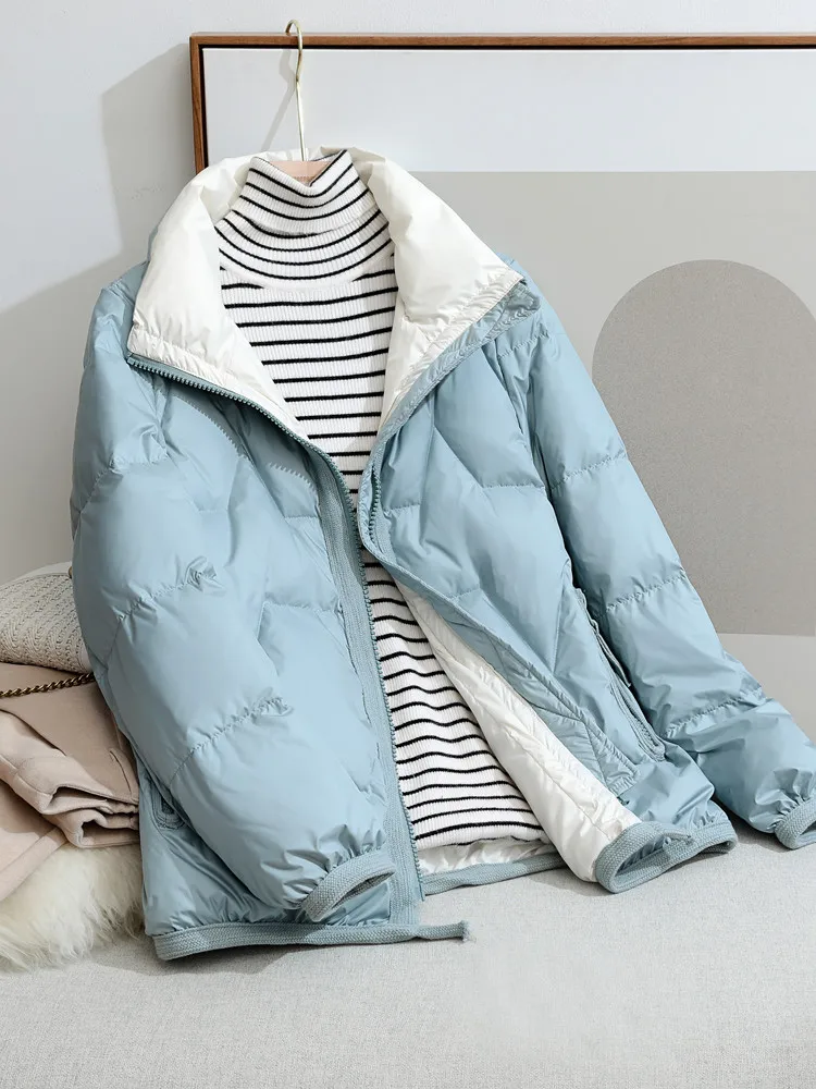New Women Casual Style Down Jacket White Duck Down Jackets Autumn Winter Warm Coats And Parkas Female Outwear