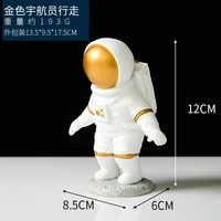 1pc resin spaceman sculpture home desktop decoration astronaut figure statue educational toys figurine kids gift walk spaceman