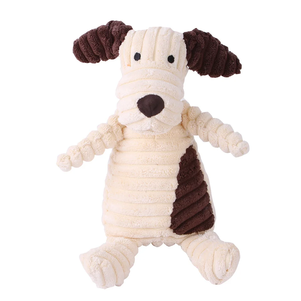 CMBJX Pet Toys Dogfight Dog Molars Vent Training Corduroy Monkey Pig Voice Plush |
