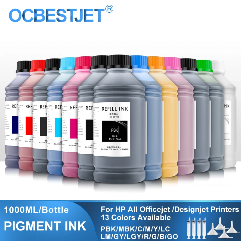 

1000ML Pigment Ink For HP Designjet T730 T830 T920 T930 T1500 T1530 T2500 T2530 T770 T790 T1100 T1200 Z2100 Z3100 Z3200 Z5200