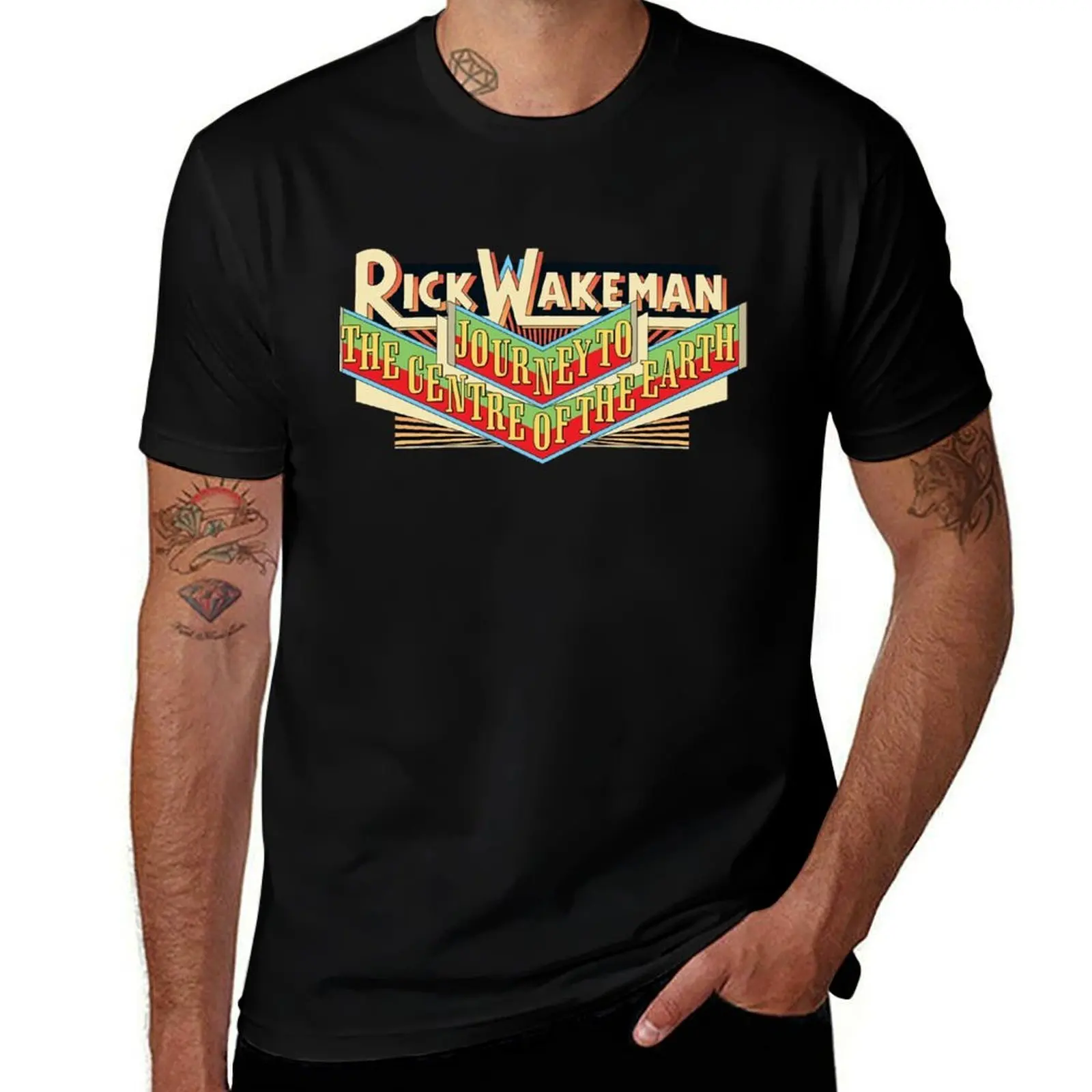Фото Футболка Rick Wakeman, повседневная модная футболка с коротким рукавом из хлопка №1