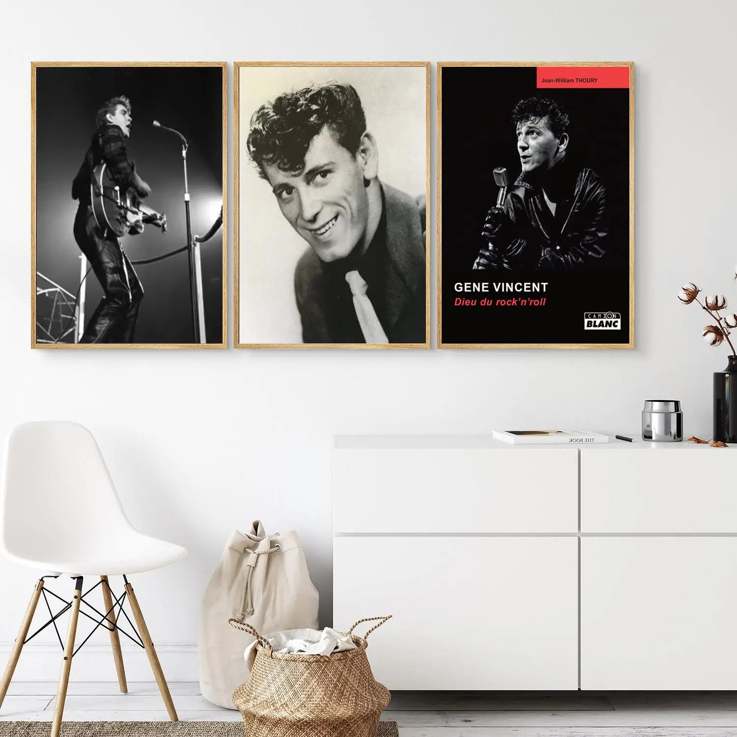 Gene Vincent Poster Wall Art 24x36 Canvas Posters Decoration Personalized Gift Modern Family bedroom Painting |