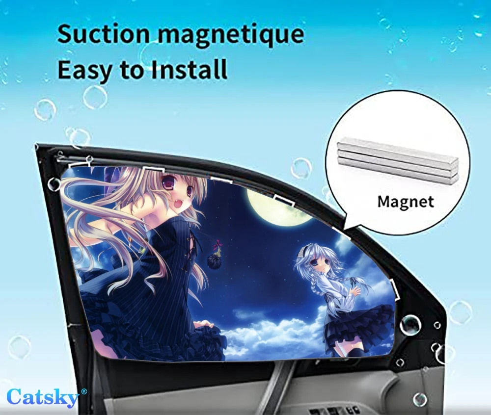 

4 Pieces Privacy Car Window Sun Shades Magnetic Blackout Car Window Covers Car Curtains Car Window Sun Shades Covers Auto