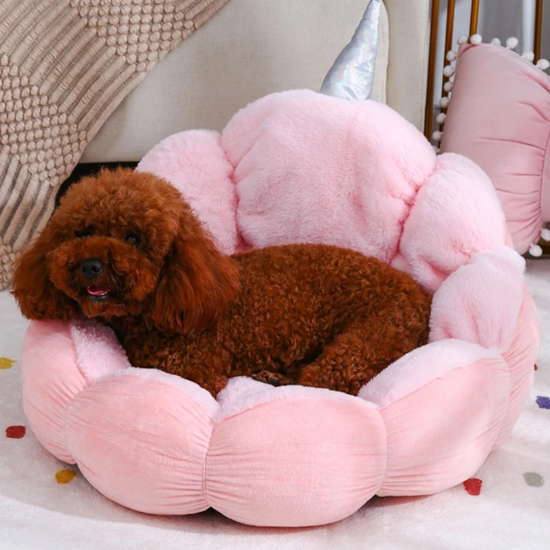 

Домашняя собака, кошка, теплая кровать, милый Единорог, спинка, диван, открывающийся питомец, диван, дом для домашнего питомца, Конура, малень...