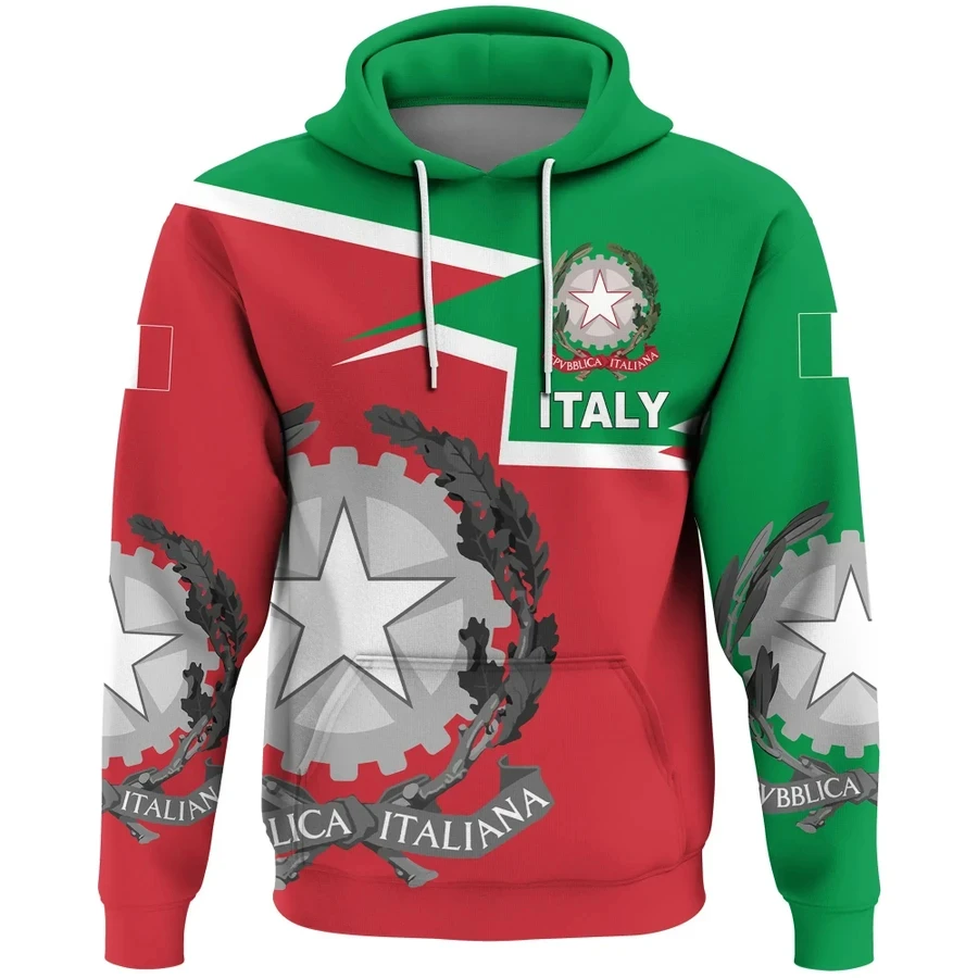 

Italy flag Italian pullover 3D casu flag Italian pullover 3D casual fashion hoodie Custom men's and women's hoodie top T-shirt