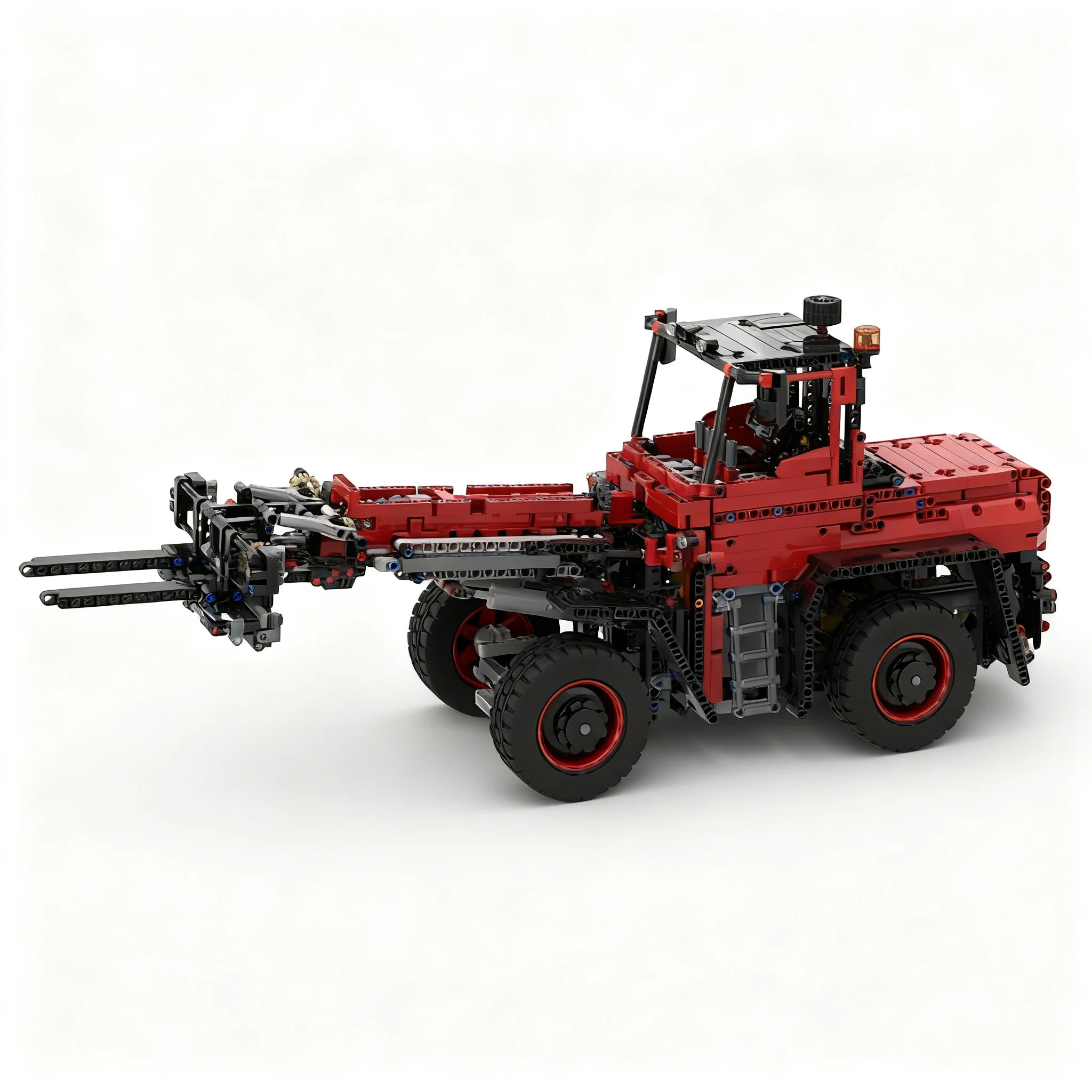 Фото 2116 деталей MOC Технический телескопический колесный погрузчик, альтернативная модель, строительные блоки, рождественские подарки, игрушка, декоративное изделие, 3D №2