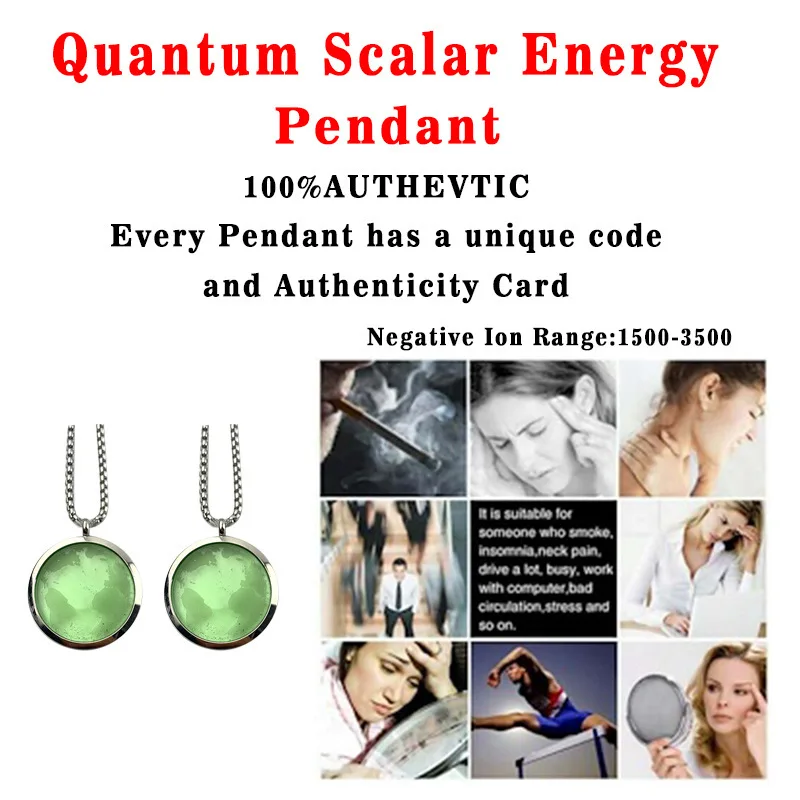 

Ожерелье с подвеской из квантовой скалярной энергии, цепочка до ключиц со стеклянным шариком для женщин, мужчин и женщин, H9