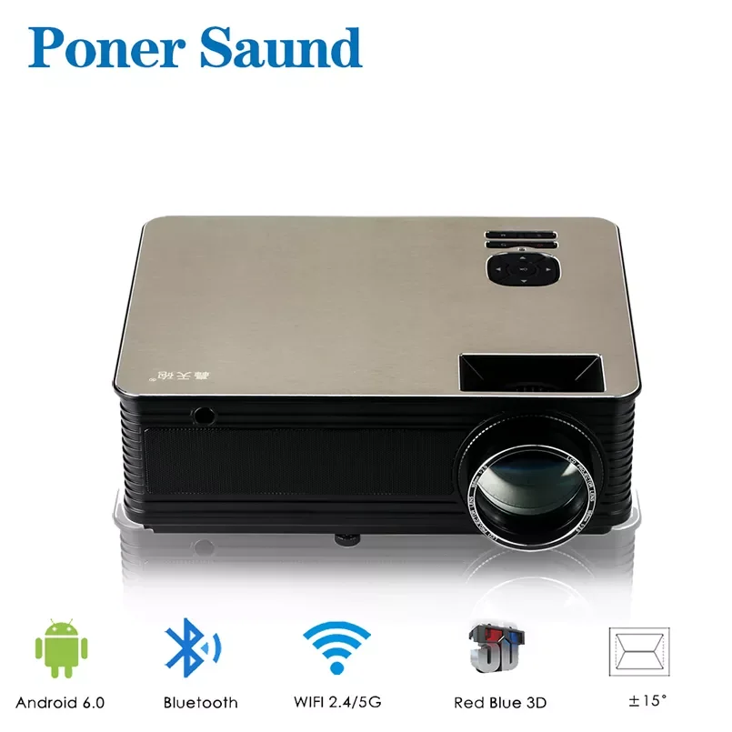 

NEW2023 M5 Projector Led Android Projector 200inch for Smartphone Portable Projector 4000 Lumens for Movie Smart Home