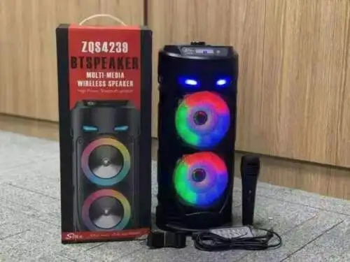 

Беспроводной динамик с микрофоном и пультом дистанционного управления портативный мультимедийный Bluetooth