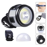 led headlamp type c usb charging ipx4 waterproof multi function camping light work light flashlight with hook