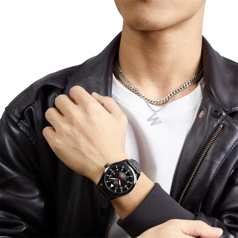 top brand luxury naviforce quartz luminous leather wristwatch man casual sport watch for men fashion hot sale watch men relogio free global shipping