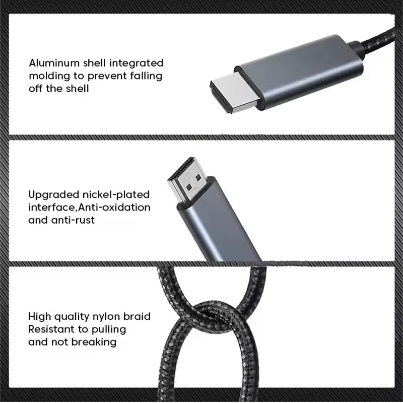 Фото Кабель-адаптер HDMI 2.1 для ТВ-приставки, монитора PS4, видеокабель для ноутбука, высокоскоростной HDR UHD 8K 60HZ 4K 120HZ 1M 2M 3M 5M 7M видеокабель №5
