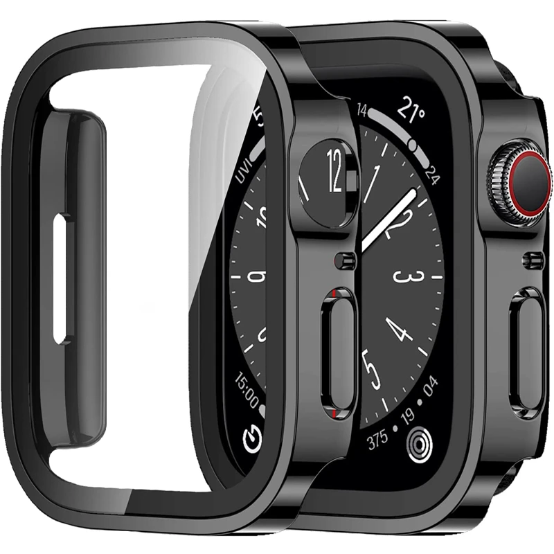 Фото Водонепроницаемый телефон для Apple Watch 7 8 9 45/41 мм, закаленное защитное стекло для iWatch series 5 SE 6 40/44 мм, Ultra1 2 49 мм, аксессуары №1