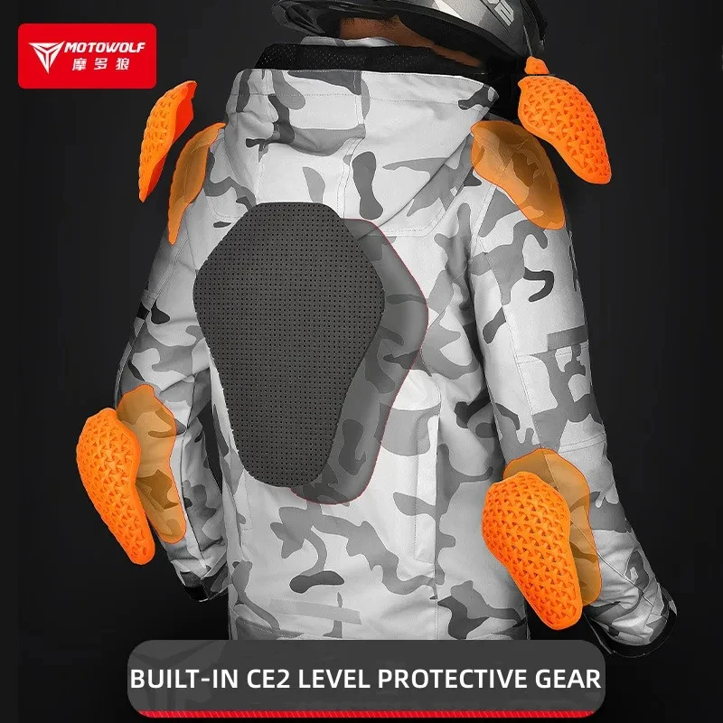 Motowolf мотоциклетная куртка для мужчин Four Seasons уличный удобный костюм верховой