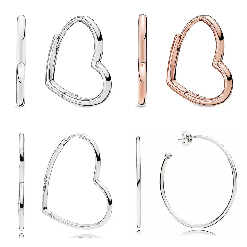 

Новые женские серьги-кольца в виде сердца