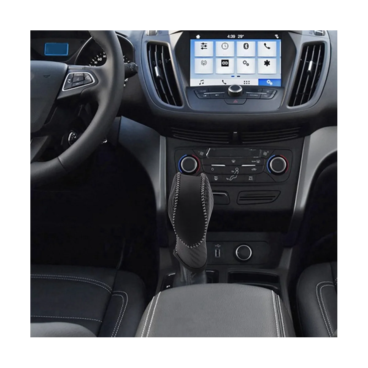 2 шт. автомобильные ПУ карбоновые внешние белые фотообои для EcoSport Escape/C-Max AKKU Wagon