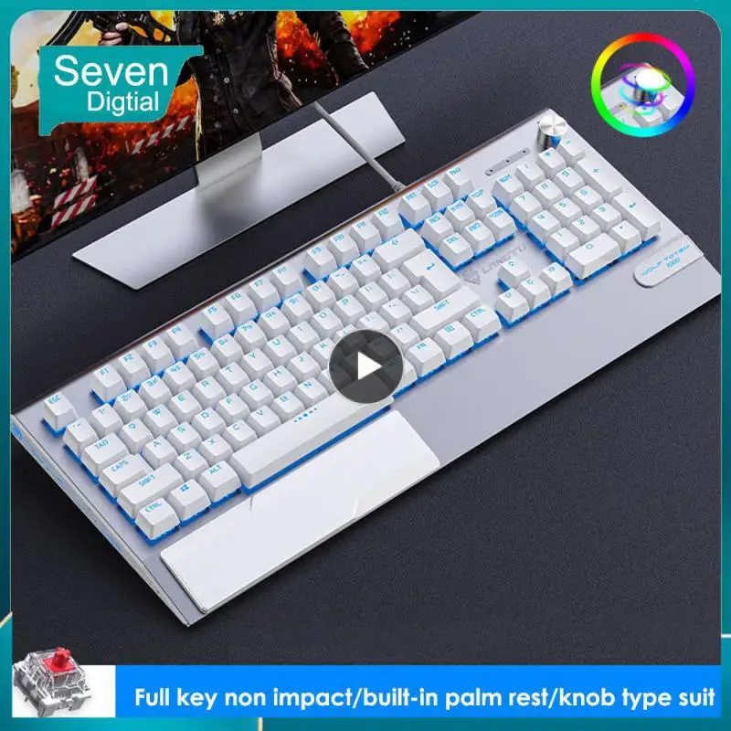 

Mechanical Touch Wired Usb Keyboard Made Of Aluminum Alloy K1000 Keyboard A Variety Of Rgb Cool Light Keyboard 104 Key Keyboard