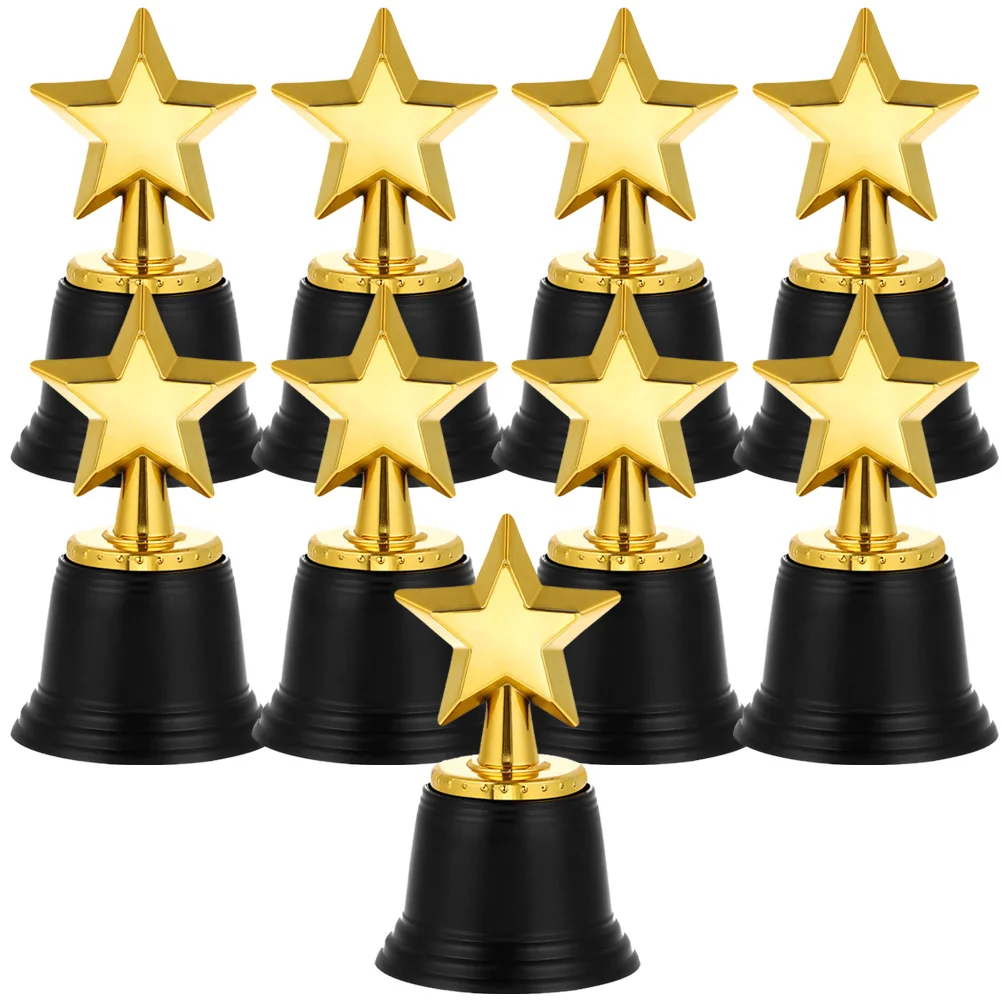 

9Pcs Kids Competition Awards Kids Award Trophy Toddler Trophy Decoration Plastic Star Trophy