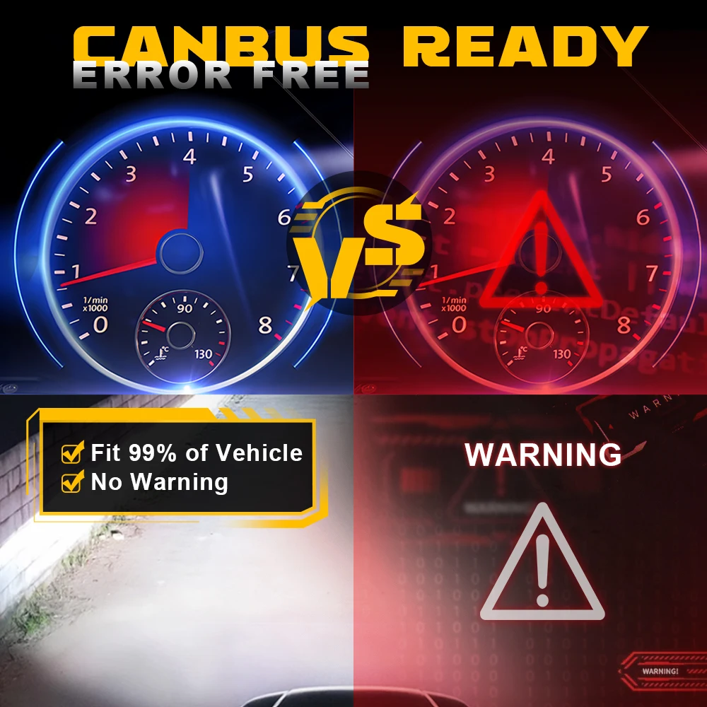 BMTxms 2 шт. 9003 лм H4 лампы для фар головного света Canbus 1:1 дизайн 6000 HB2