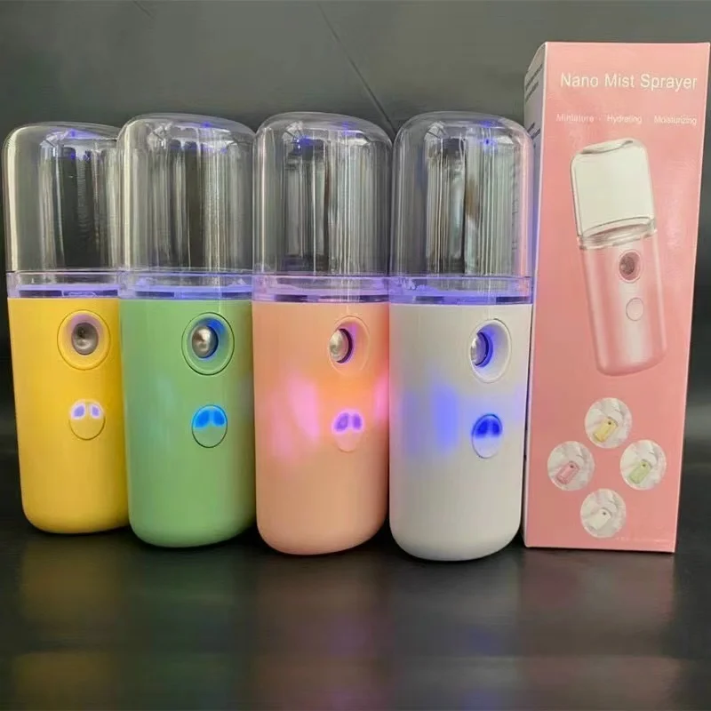

30ml USB Face Steamer Nano Mist Sprayer LED Rechargeable Nebulizer Face Moisturizing Beauty Instruments Skin Care Tools