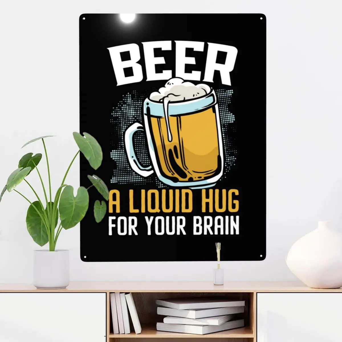 

Funny Beer Drinker Metal Tin Sign Decor Wall Art Not Easy Rust Decor Space Coffee Shop