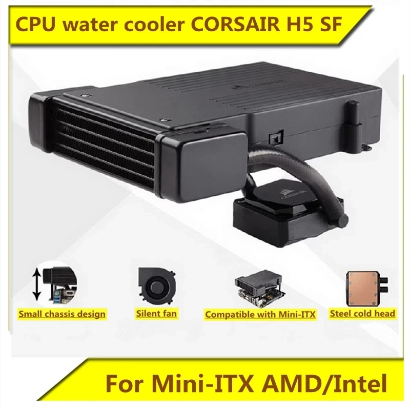 Фото Водяной блок для процессора CORSAIR H5 SF для материнской платы Mini-ITX Intel LGA1150/1151/1155/1156/1366/2011/1700 AMD AM4/AM3/AM2/FM2/FM1 №3