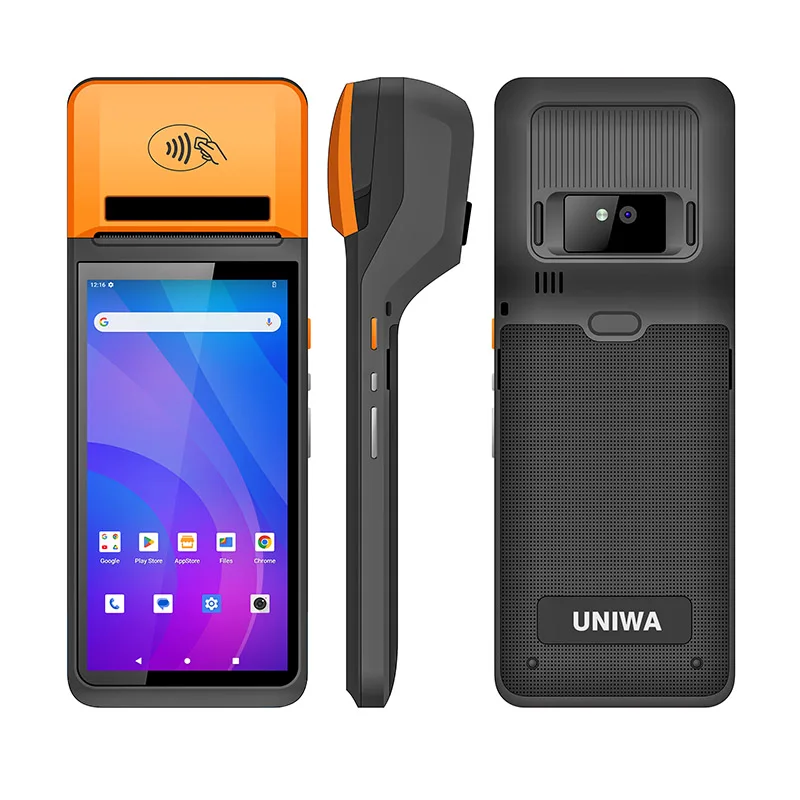 Фото Рабочий Android-терминал 6 дюймов, 4G, NFC, PDA, Android 13, портативный POS-терминал с принтером №1