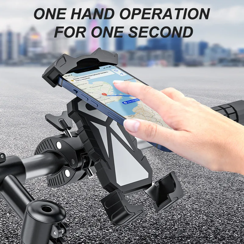 

Универсальный держатель для телефона на мотоцикл и велосипед, нескользящий кронштейн из алюминиевого сплава, GPS-зажим, универсальная подст...