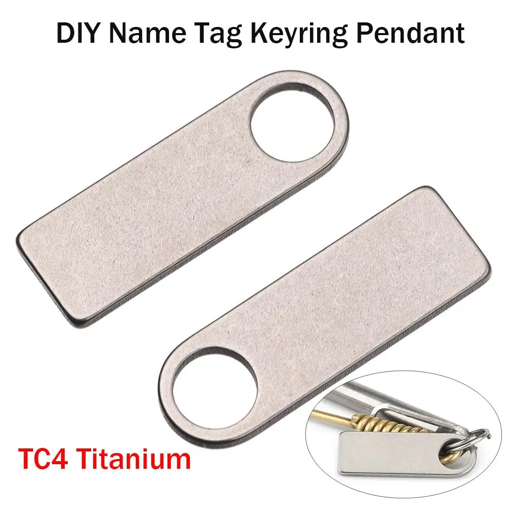 

Mini EDC Multi Tool Titanium Alloy Rope Paracord Accessories DIY Name Tag Titanium Plate Keyring Pendant Anti-Lost Pet