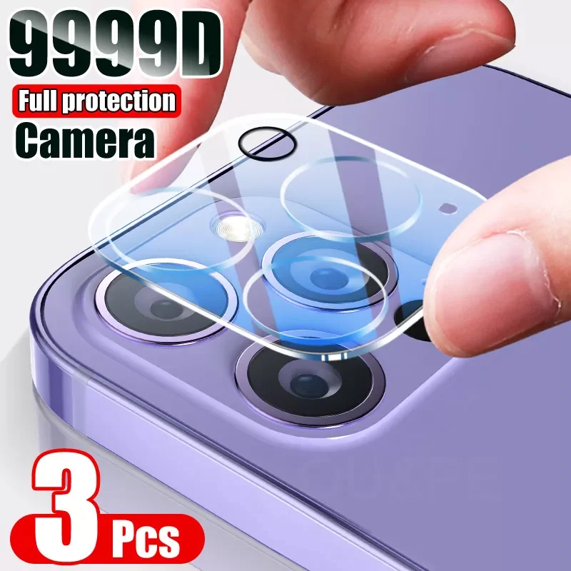 

3PCS Camera Lens Glass for iPhone 11 12 13 Pro Max Screen Protector on for iPhone 12 13 Mini Pro Max Protective Glass