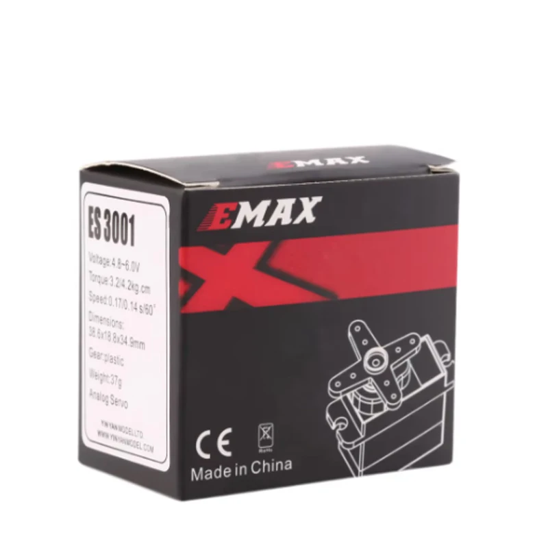 EMAX ES3001 Standard 43g Сервопривод для радиоуправляемого вертолета лодки самолета 4 шт.