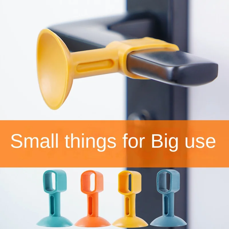 

5pcs Soft Silicone Door Stopper Anti-damage Wall Protector Suction Cup Door Handle Bumper Mute Protect Walls Furniture Fittings