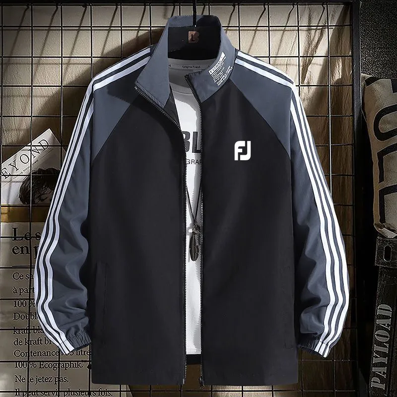 2023 spring new men's golf jacket new leisure golf jacket sports collar long-sleeve jacket zipper jacket baseball jacket