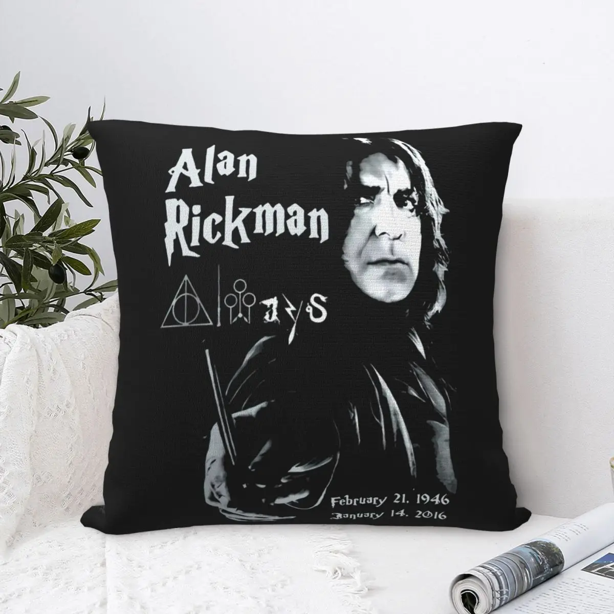 

Alan Rickman Severus Snape Always Case Pillow Cover Kids For Bedroom Covers Polyester Cushion Trendy Removable And Washable Soft